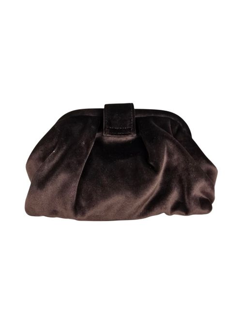 clutch donna in velluto marrone Twenty Fourhaitch | ALUDRATESTA DI MORO